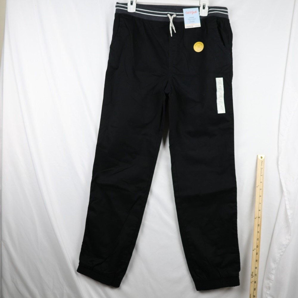 Cat & Jack Jogger Pants Boys 18 Husky Reinforced Knee Stretch Drawstring New